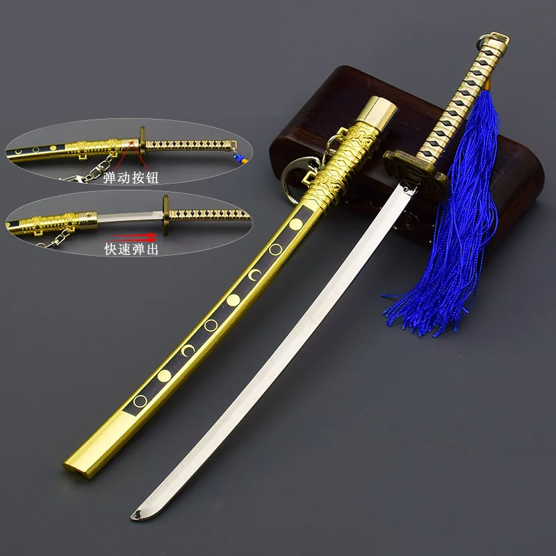 26 センチメートル武器刀ロロノア・ゾロ近接ノーカット安全合金剣アニメコスプレ周辺モデル刀サムライおもちゃナイフ男の子のための