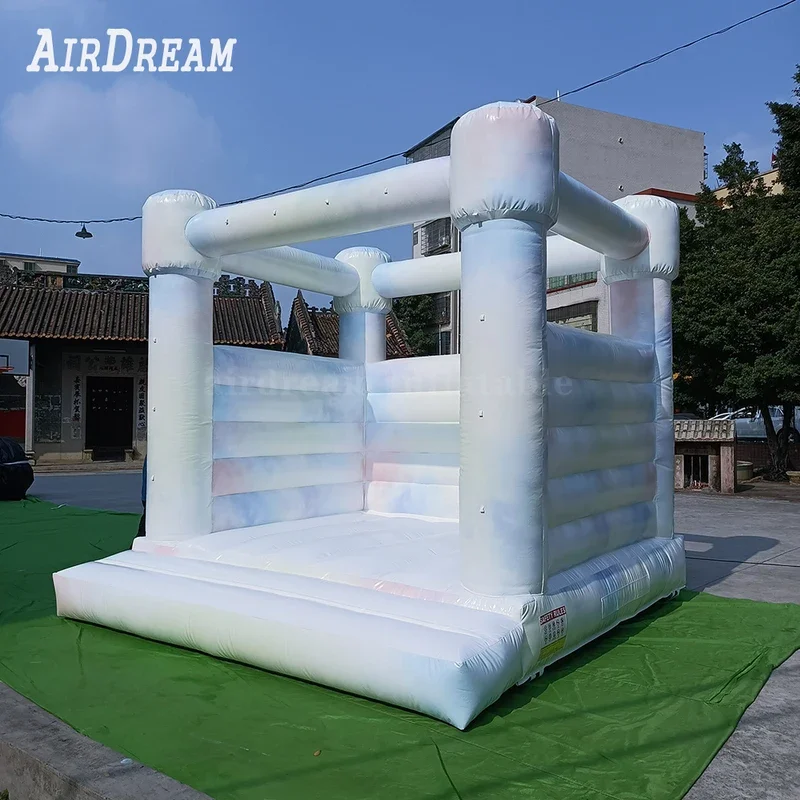 Commercial Bounce House For Wedding Inflatable White Bouncy House jumper Bounce Castle Bouncer Combo For Kids Adults with blower