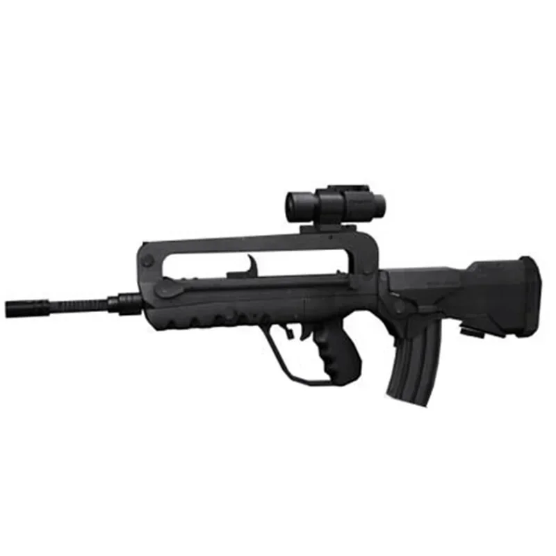 Paper Model Gun 1:1 Scale FAMAS Assault Rifle 3D Puzzle DIY Educational Toy Handmade Toy