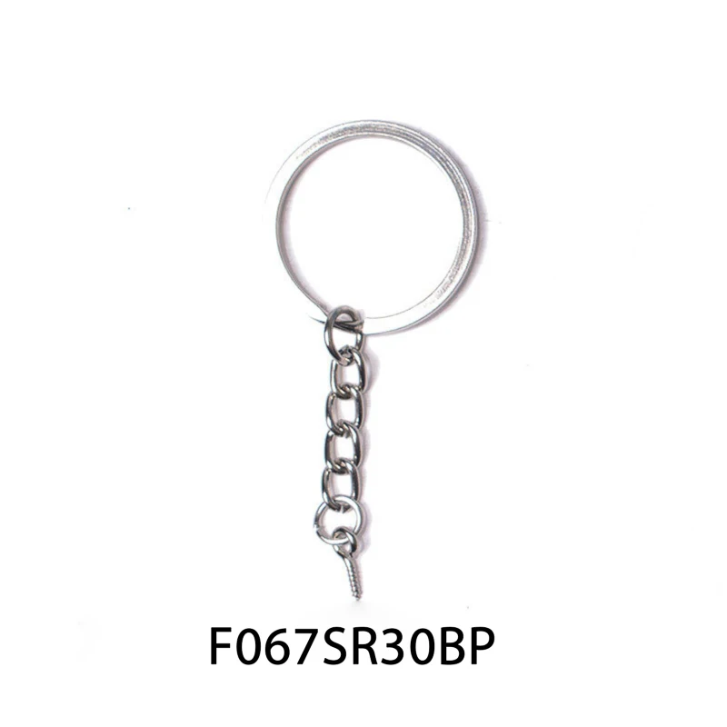 20pcs/lot Screw Threaded Eye Pins Keychain Split Ring Key Chains Keyrings  DIY Retro Fashion Keychains Accessories
