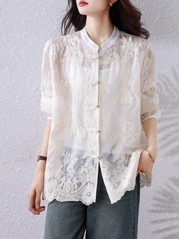 

Casual Sle plus Size Women's irt Spring Season Quali Faion Long Sve round Ne Mid-Length Casual Sensation Blouse