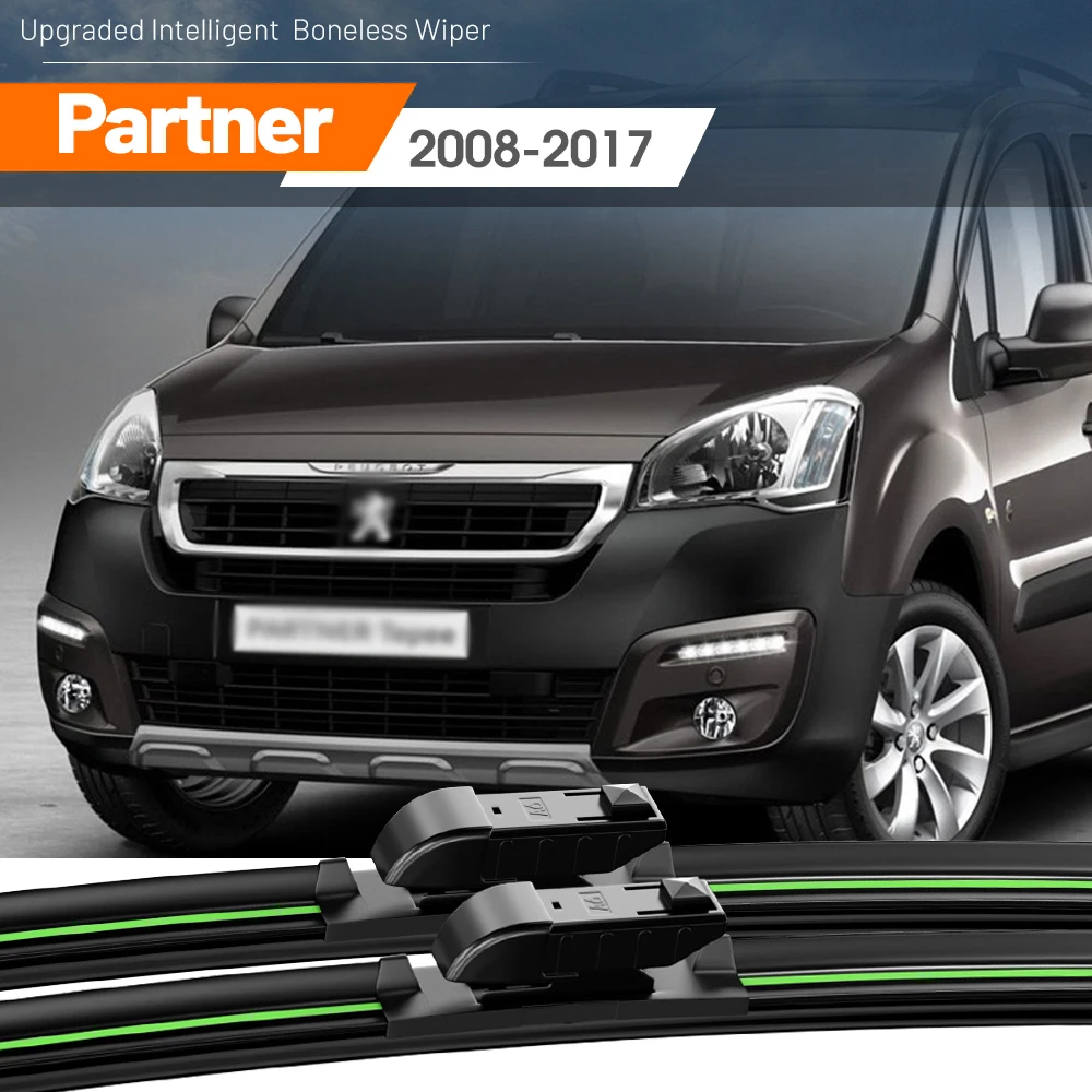 2 sztuki do Peugeot Partner 2 2008-2017 Pióra wycieraczek przedniej szyby 2009 2010 2011 2014 2015 2016 Akcesoria do szyb przednich