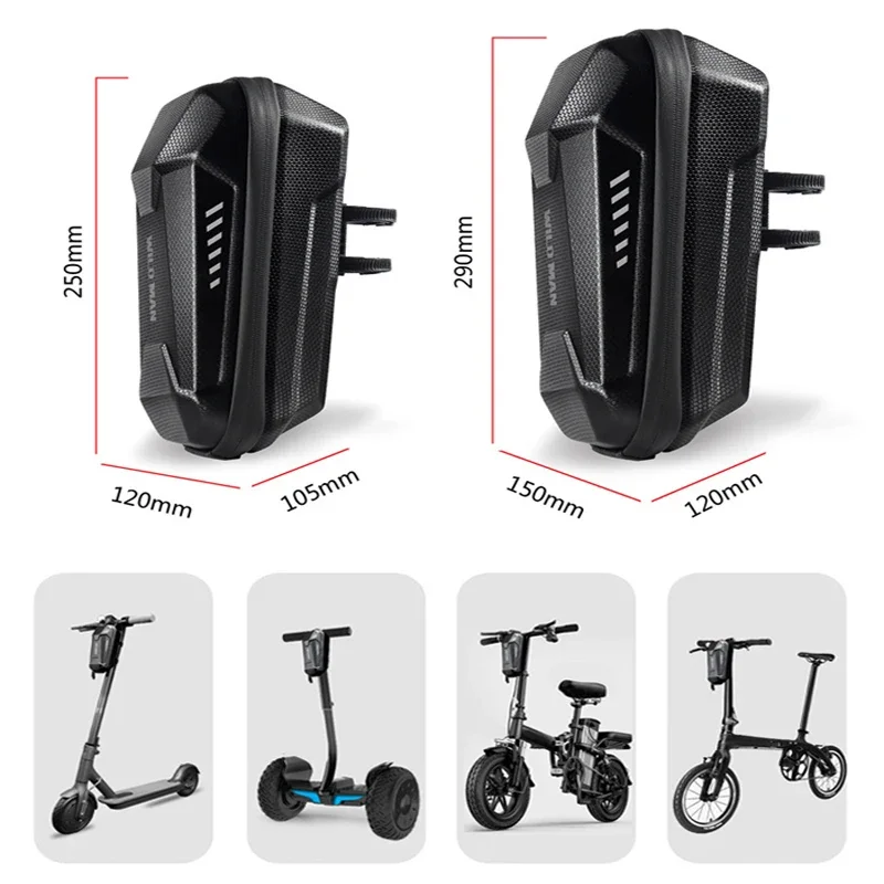 WILD MAN Electric Scooter EVA Hard Shell Bags Cycling Storage Bag 3D Shell Shockproof Waterproof for M365 Scooter and ES Series