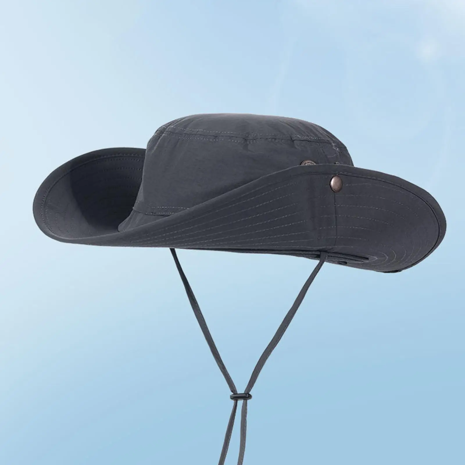 Bucket Hat Sunhat Adjustable Waterproof with Strings Breathable Wide Brim Sun Hat for Beach Fishing Hat