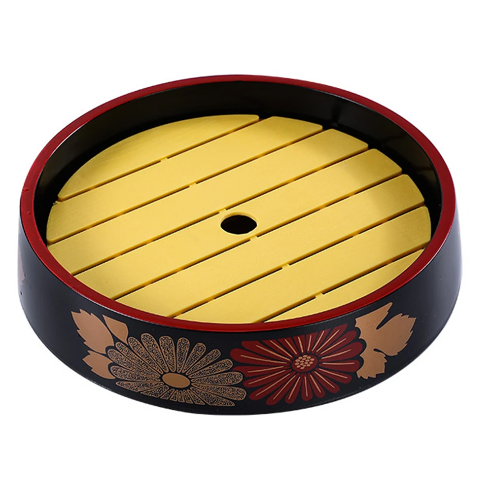 

Japanese Sushi Plate Seafood Platter Round Tableware ABS Material Safe Use Sashimi Salmon Storage Dish Creative Kitchen