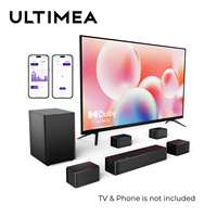 ULTIMEA Poseidon D80 7.1 Surround Soundbar with Dolby Atmos Wireless Subwoofer&4 Speakers Home Theater System with APP Control