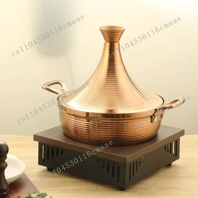Stylish and simple stainless steel hot pot kitchen hotel single portable alcohol stove self-service hot pot set mini hot pot