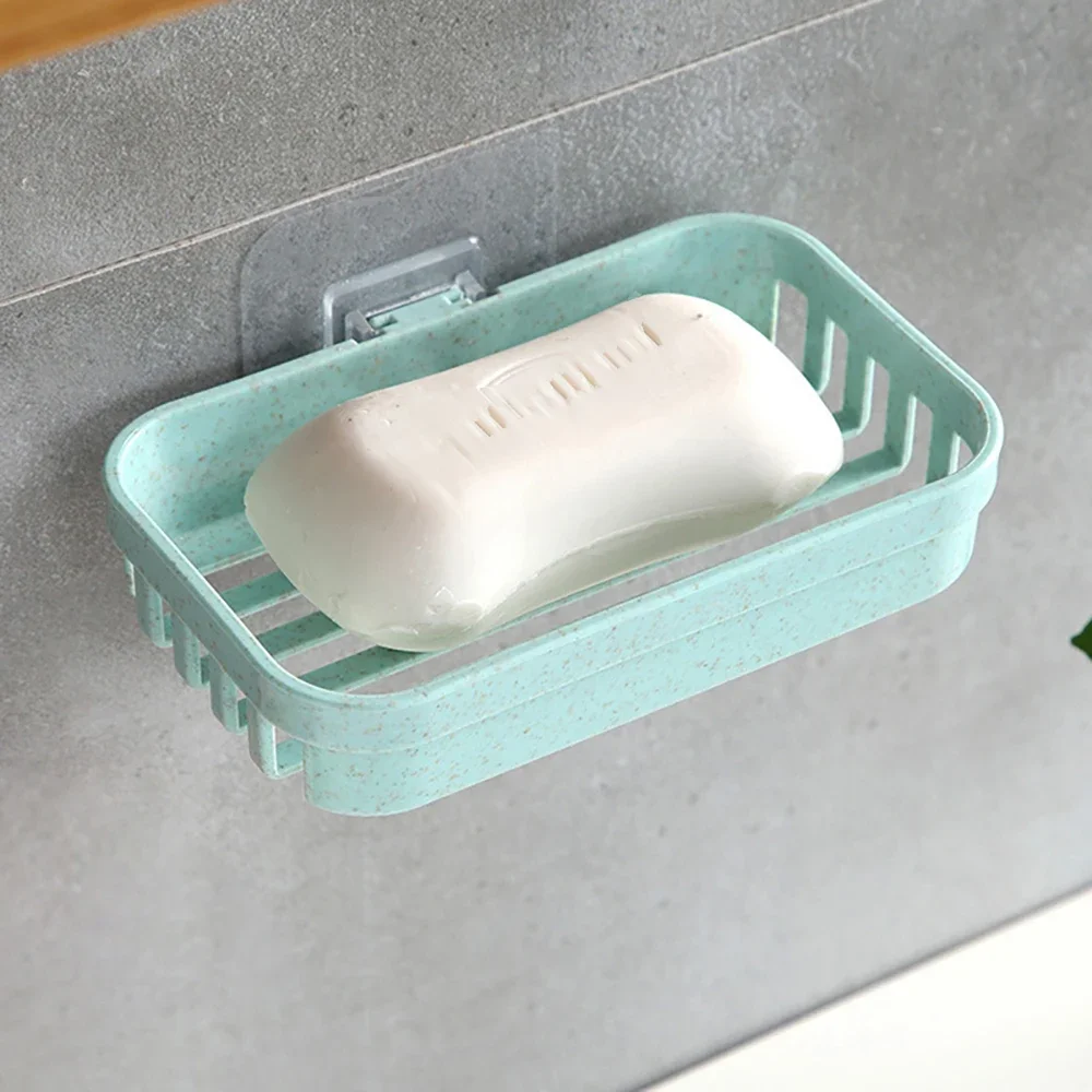 Plato de jabón para baño, soporte de almacenamiento, caja de jabón, bandeja de placa, drenaje, colgante de pared (sin accesorios incluidos), 1 ud.