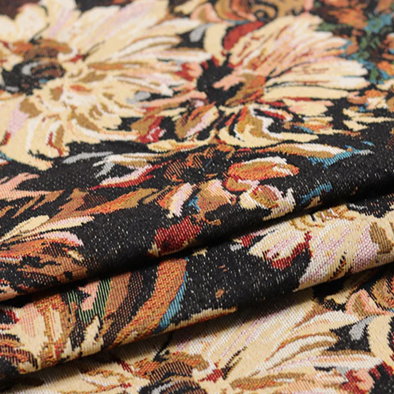 100x150cm  Jacquard Fabric Fashion Van Gogh Art Oil Painting Style Woven Fabric Diy Sewing Sofa Garment Skirts Bags Decor