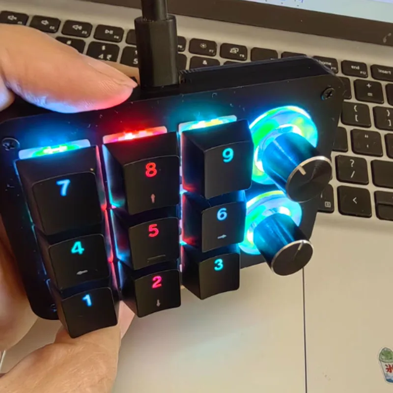 

Механическая клавиатура E9s, 9-клавишная двойная ручка, RGB искусственная интеллектация макропрограммирования, мини-портативная мультимедийная функциональная клавиатура с полной клавишей, индивидуальная клавиатура