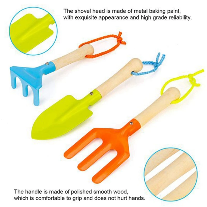 7Pcs Children's Gardening Tools Set Children's Gardening Tools Toys Develop Children's Hands-On Ability Kids Garden Rake Set