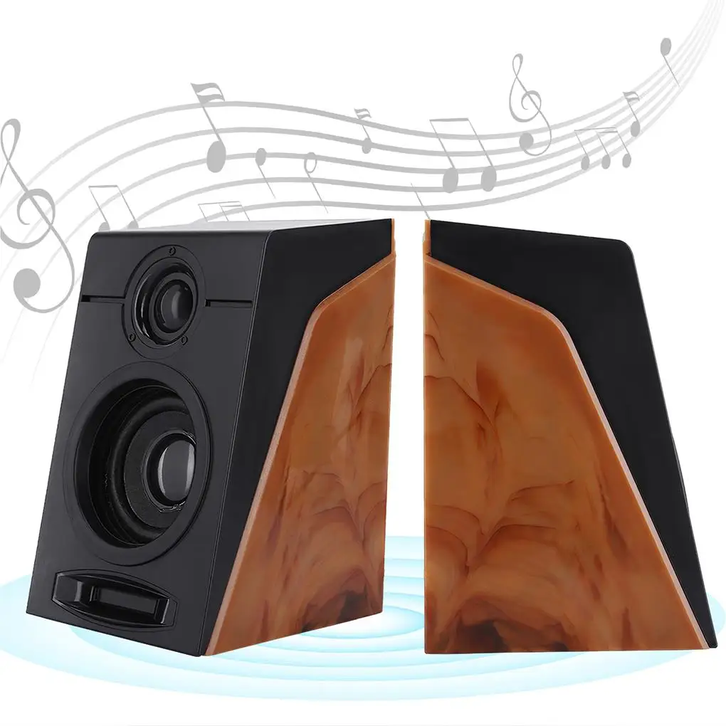 2 Pcs Computer Subwoofer Speaker Music Player Tool Multimedia Speakers PC Gaming Supply Widely Usage Sound Box Household Studio