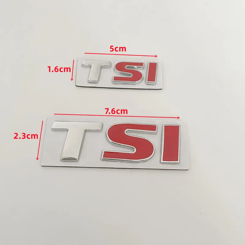 3D Metal Car Letters TSI Logo For VW TSI Badges Polo Golf 4 5 6 7 MK5 MK6 MK7 Jetta Touran Passat Emblem Stickers Accessories