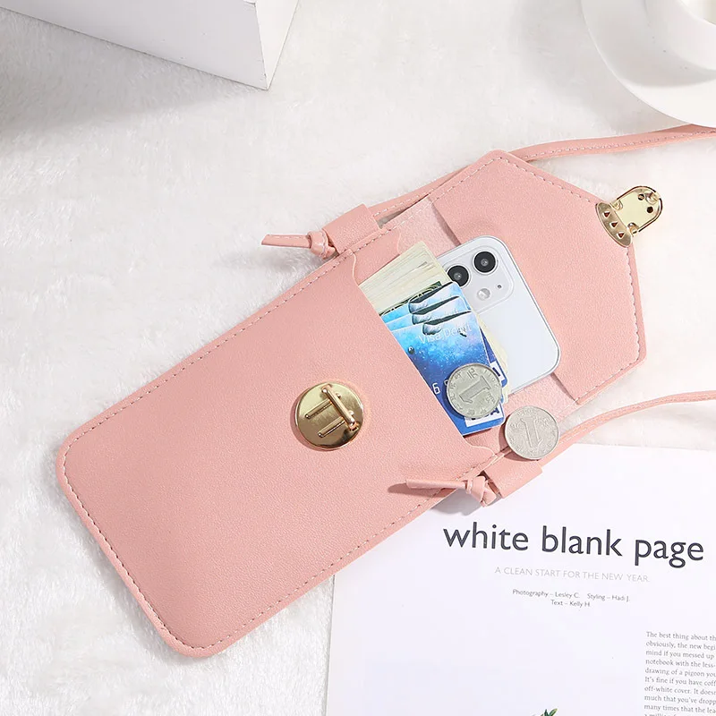 Ladies Touch Screen Cell Phone Purse Smartphone Wallet PU Leather Shoulder Strap Handbag Women Bag Fashion mobile wallet 2023