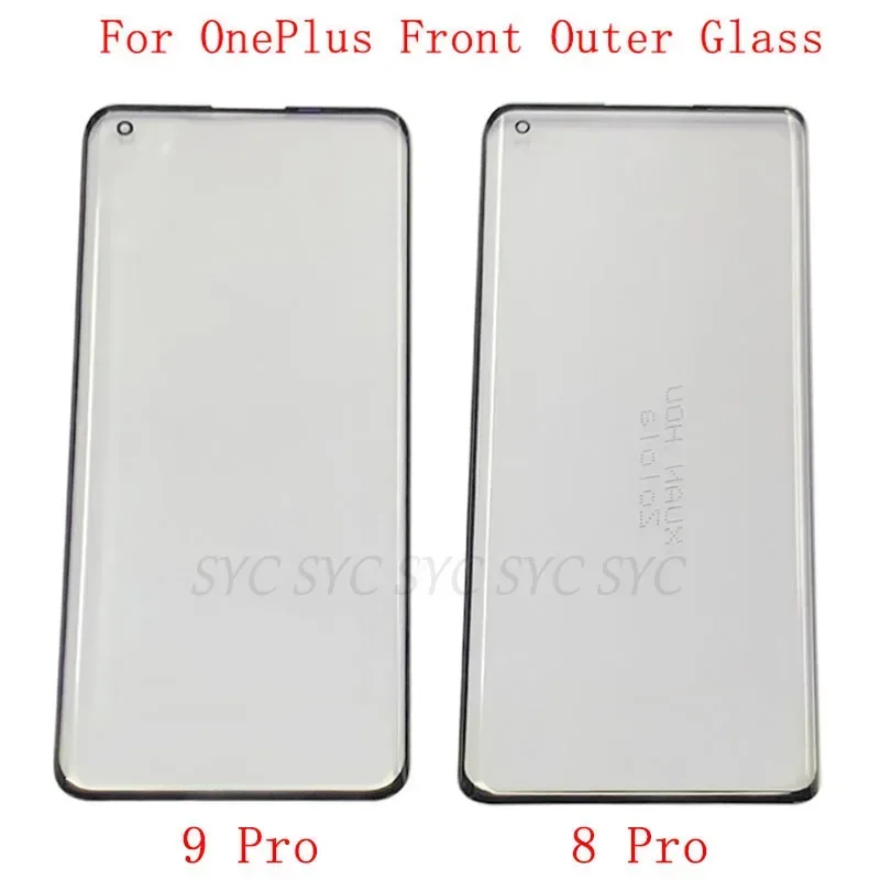 

Front Outer Glass Lens Touch Panel Cover For OnePlus 9 Pro 8 Pro 7 Glass Lens with OCA Repair Parts