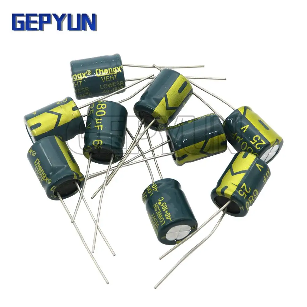 High Frequency Low Aluminum Capacitor 6.3V 10V 16V 25V 35V 50V 63V 80V 100V 250V 400V 450V 10UF-10000UF 22UF 100UF 220UF 470UF