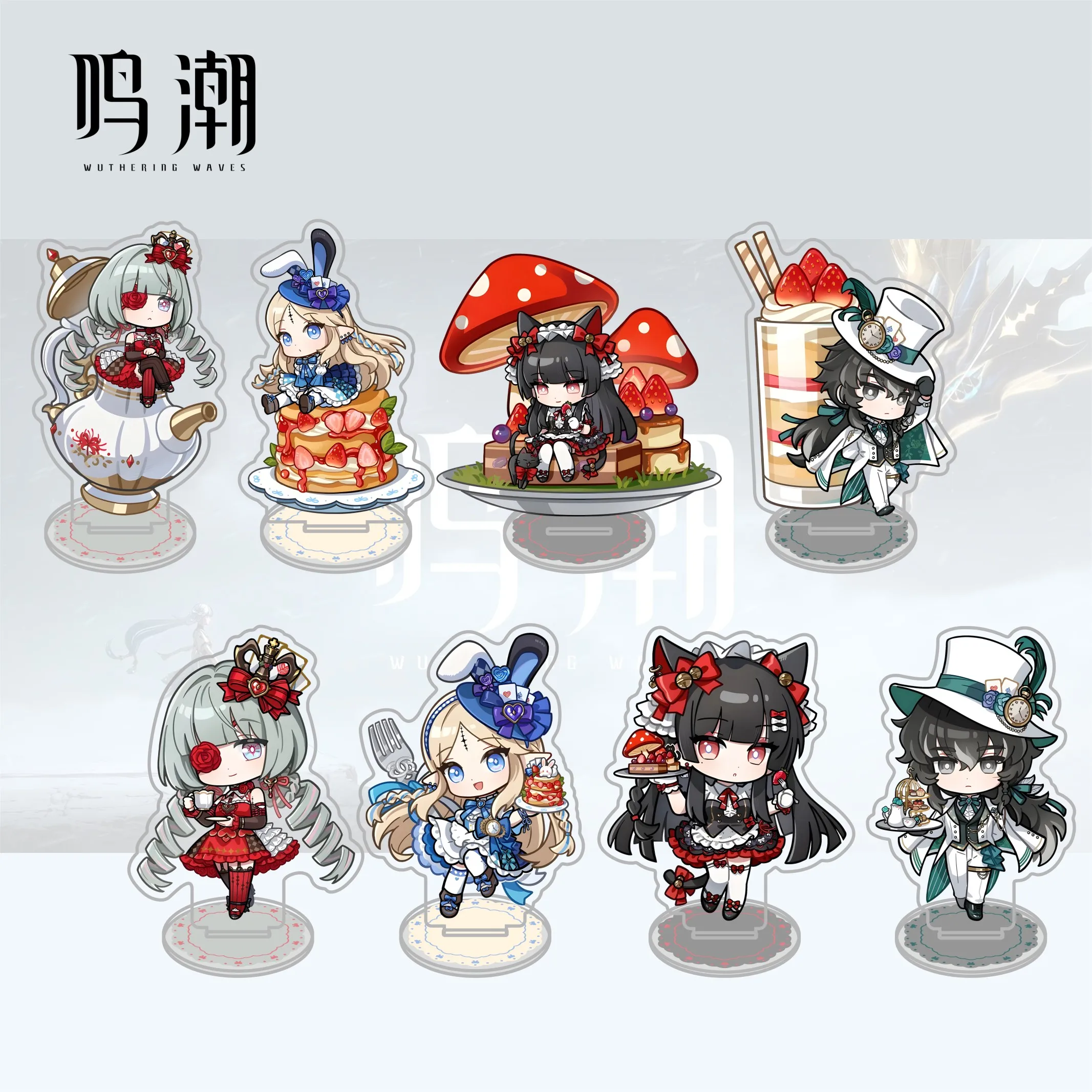 Hot Anime Game Wuthering Waves Acrylic Stand keychains Desk Decor Figure Cosplay Display Fan Gifts Fallen Wonderland 10cm