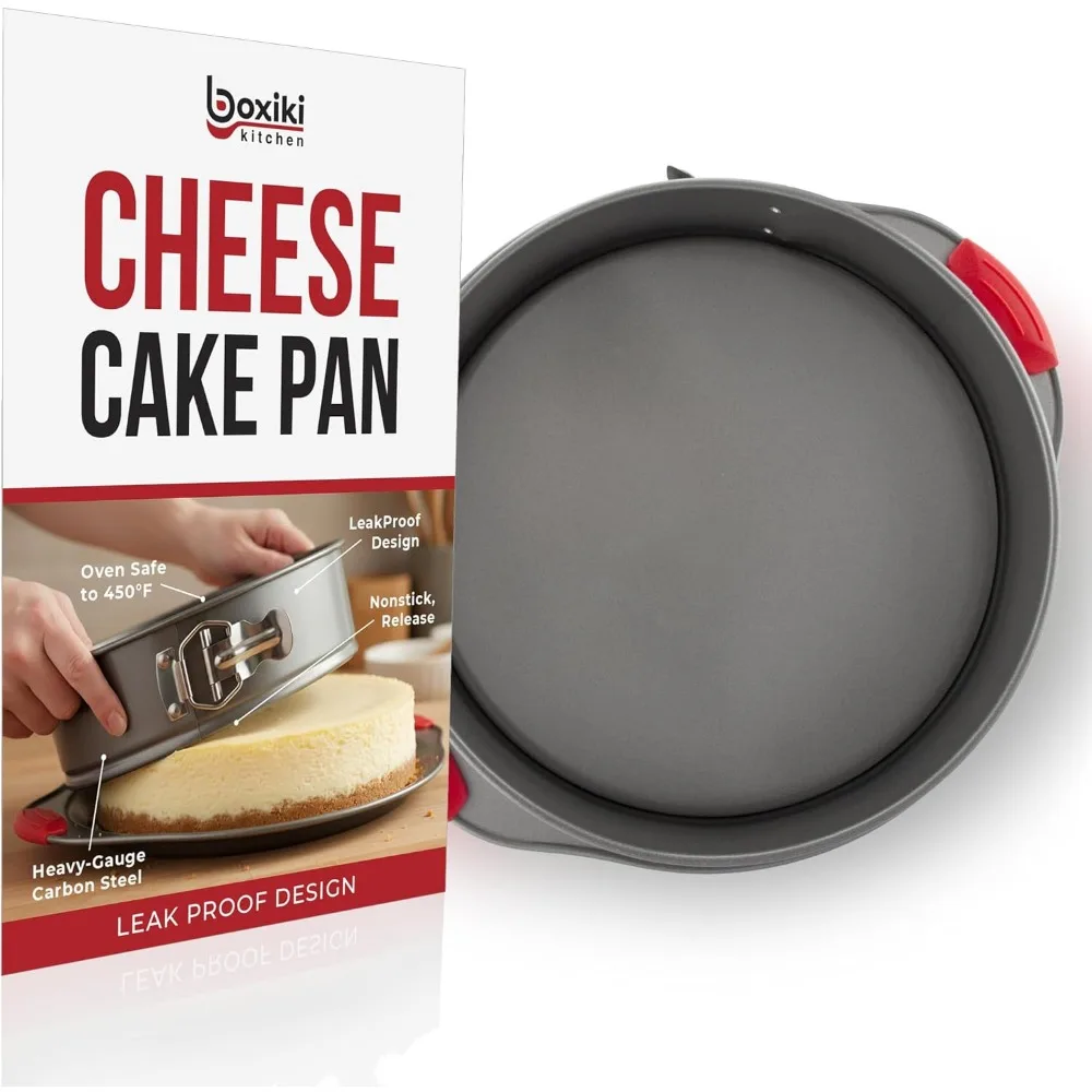 

10 Inch Nonstick Springform Pan, Leakproof Cheesecake Baking Mold with Silicone Handles