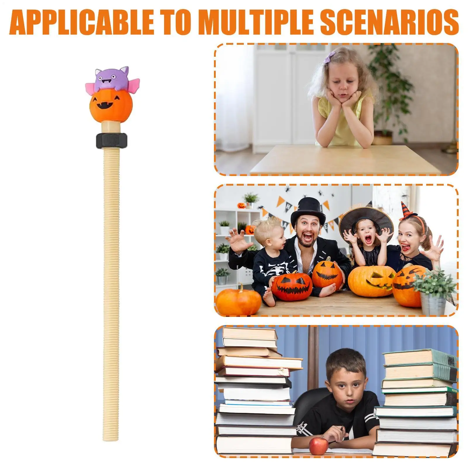 Threaded Fidget Pencil Halloween Threaded Fidget Pen With Sliding Nut Silent Sensory Tool Study Supplies For Special Education