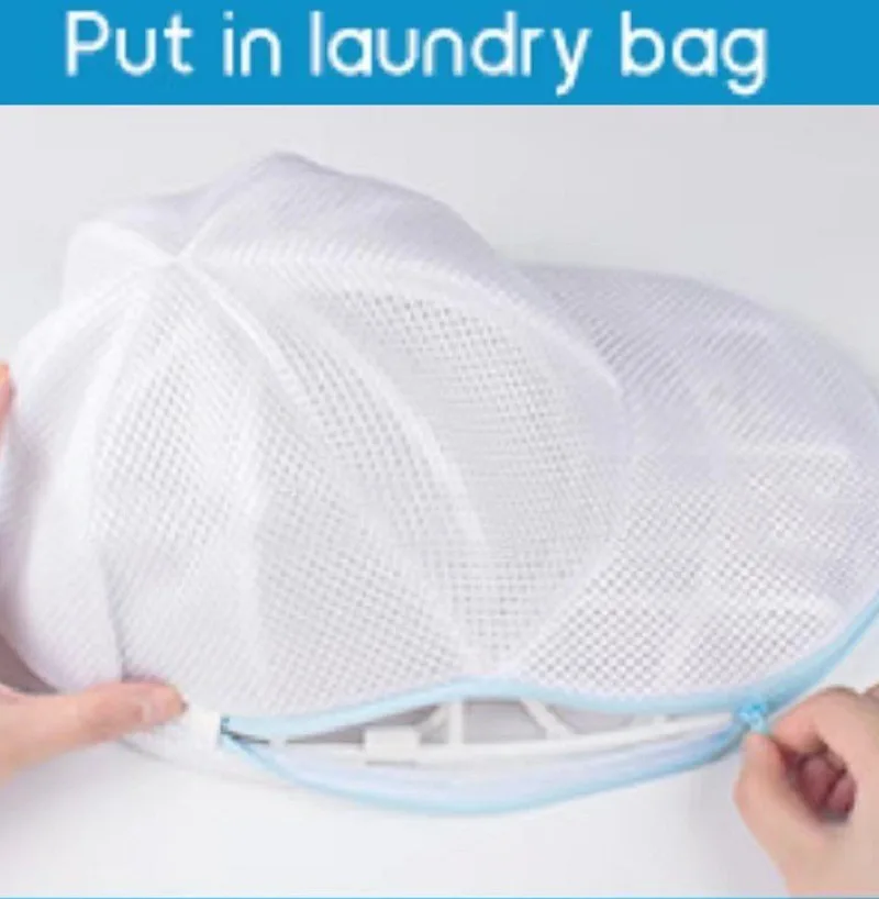 เครื่องล้างหมวก 1 ชิ้น ของใช้ในครัวเรือน อุปกรณ์ซักรีด โครงป้องกันหมวกป้องกันการเสียรูป แข็งแรง