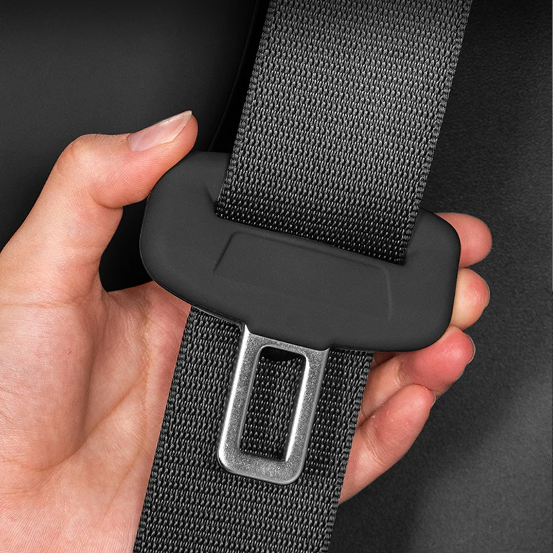 Car Seatbelt Protective Cover Silicone Seat Belt Buckle Anti-Collision Scratch-Resistant Noise Reduction Accessories