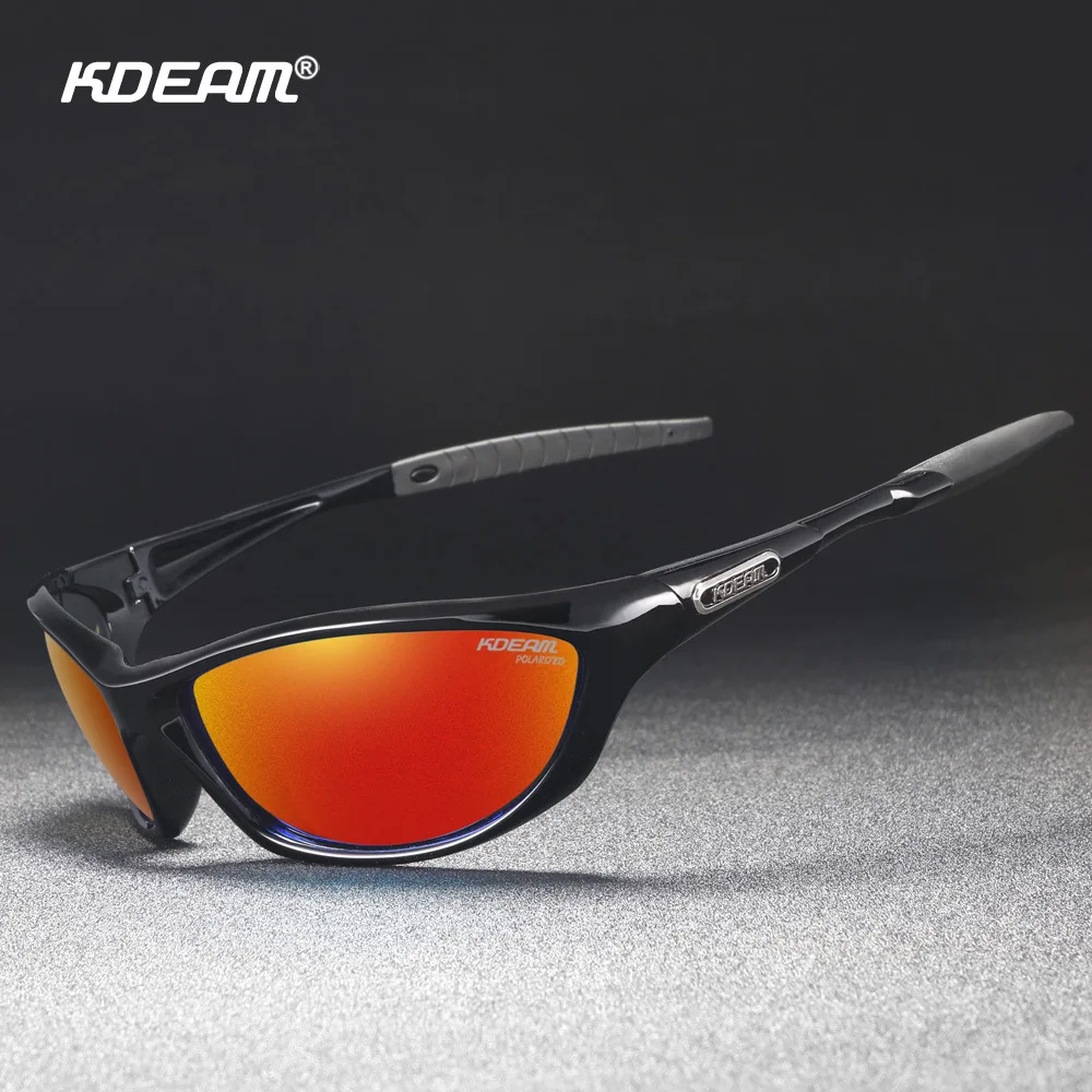 KDEAM Night Vision Sports Glasses Men Polarized Anti-Glare Lens TR90 Frame Fashion Colorful Goggles Driving Sunglasses for Car