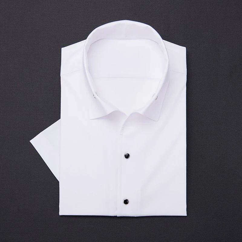 2024 new Men\'s short sleeve shirt with Italian collar slim-fit fashion men\'s summer shirt