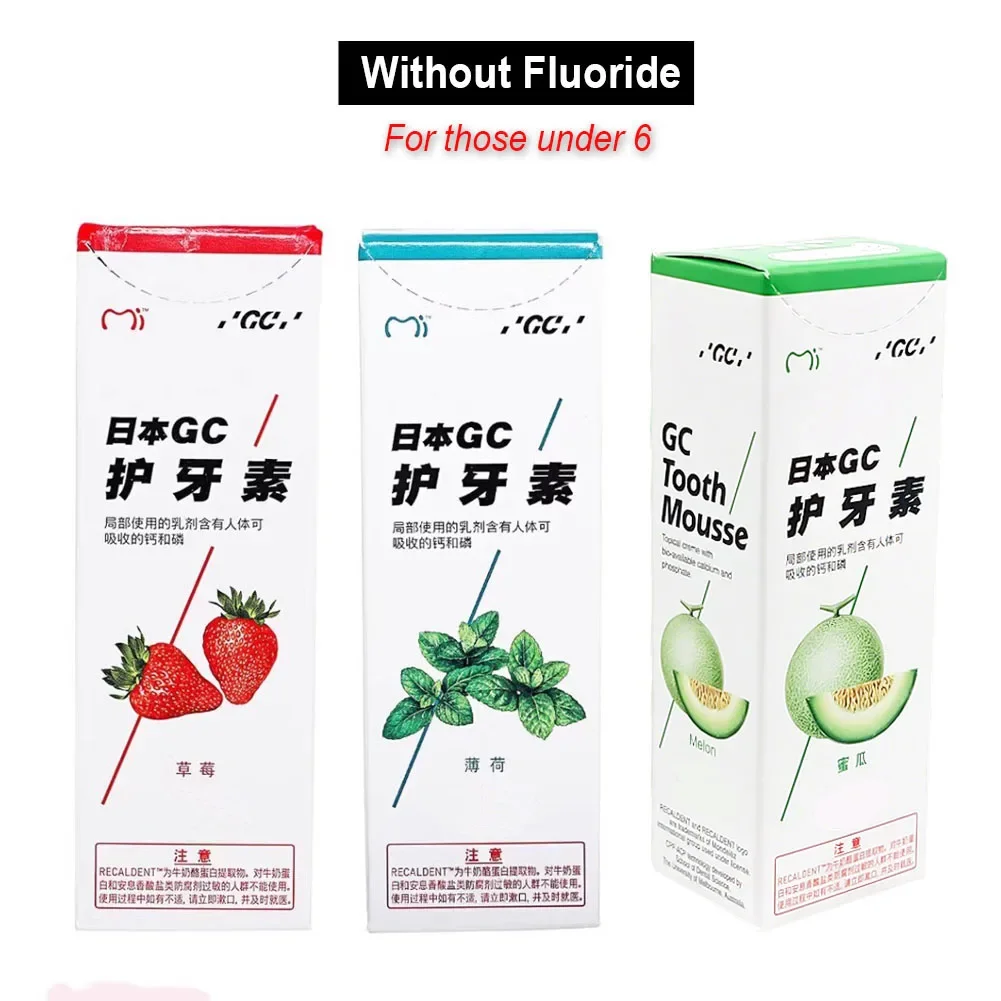 GC Tooth Mousse Plus, Dental Creme for Remineralization & Anti-Cavity, Topical Fluoride-Free Paste for Children & Adults.