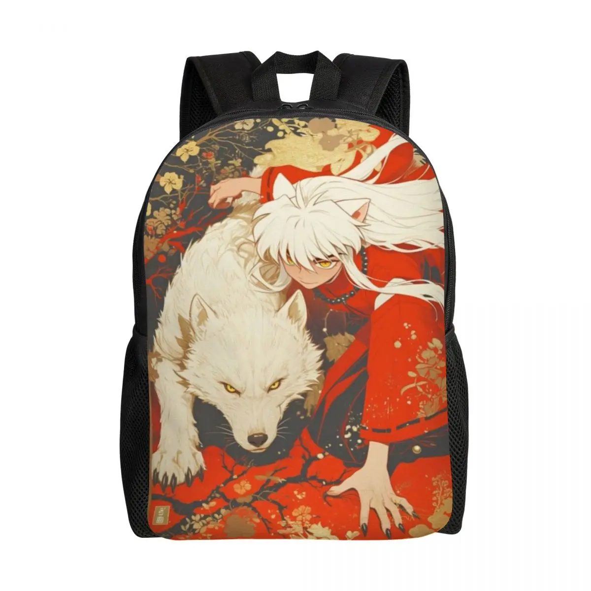 

Индивидуальные аниме-рюкзаки I-Inuyashaes для женщин и мужчин, школьников и студентов колледжей, сумка для книг, вмещает ноутбук 15 дюймов