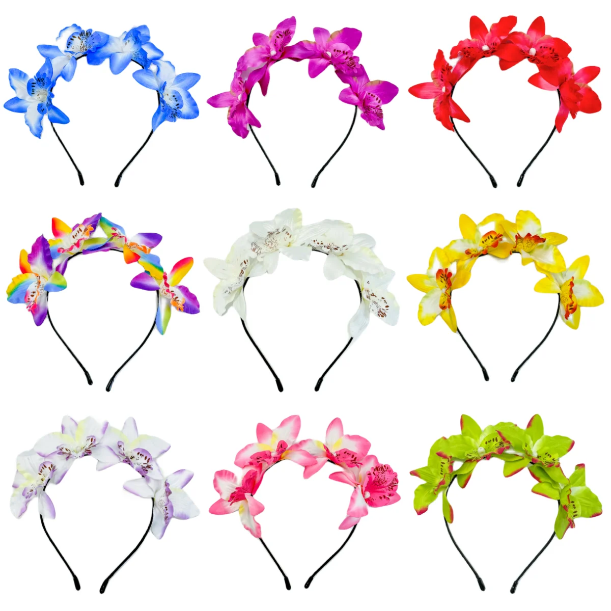 1PC Women Bridal Girsl Flowers Head Hoop Crown Headband Wedding Headpiece Hair Band Accessories Artificial Wreaths Garland