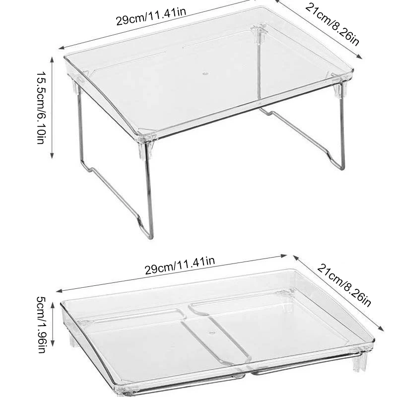 Estante de almacenamiento de pie de acrílico transparente, organizador apilable, paquete de armario, almacenamiento para el Hogar, baño,