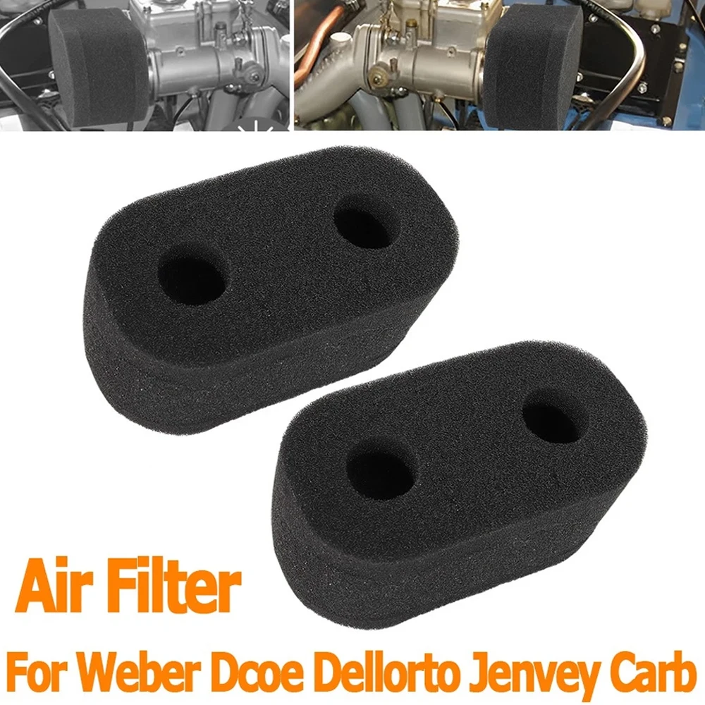 Black Foam Carb Sock Air Filters Double Trumpet For Weber DCOE Dellorto Jenvey Carburetor High Flow Intake Filter