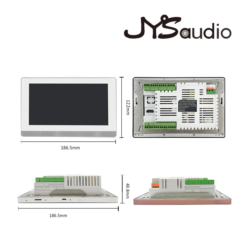 AMPLIFICADOR DE pared inteligente para cine en casa, sistema Android con Bluetooth, WIFI, 7 pulgadas, montaje en pantalla táctil, Panel estéreo de