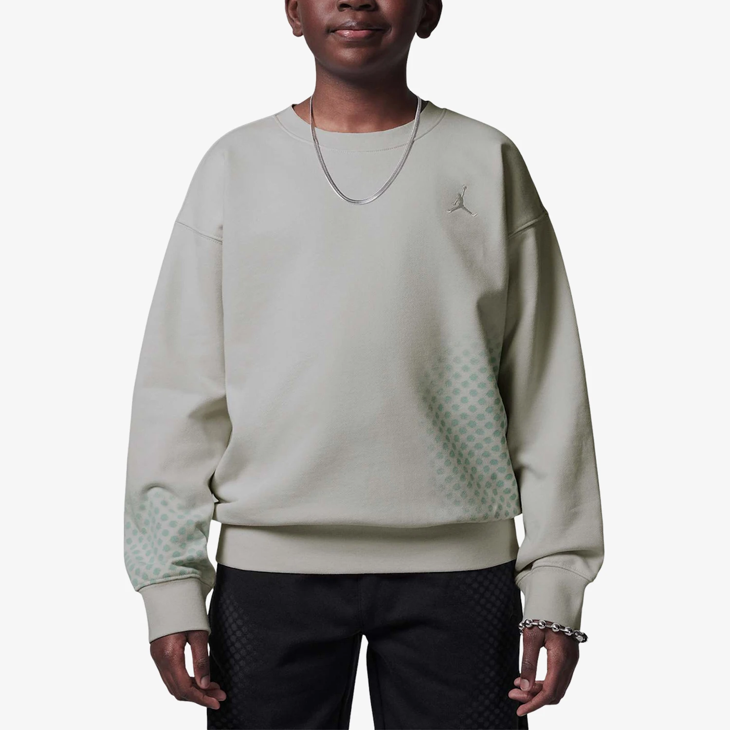 

Толстовка Nike Authentic Jordan Flight с круглым вырезом и вязаным узором для детей старшего возраста IF3740-025