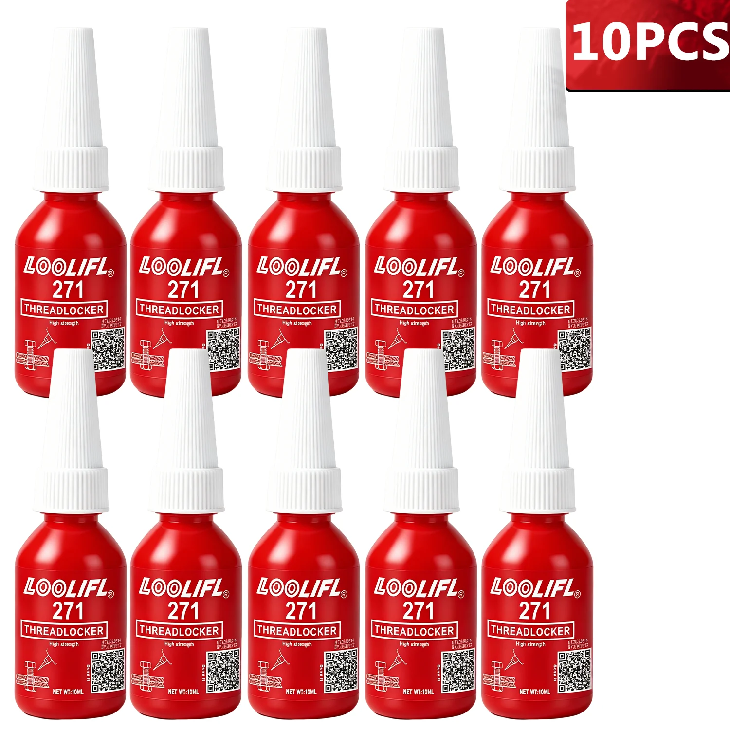 243 271 50g Anaerober Roter Schraubenkleber Schraubensicherung Gewindesicherung Stark Rutschfest Befestigungsgewinde-Sicherung Anti-Lose Hohe Festigkeit
