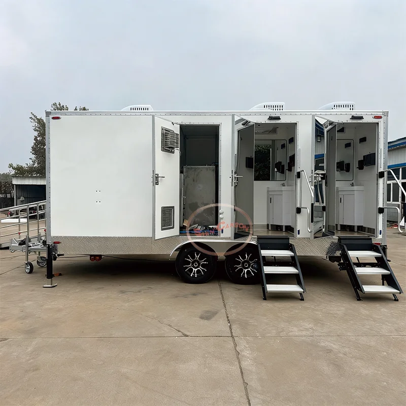 Scenic Area Towed Portable Toilet with Disabled Room, Accessible Design + Aesthetic Appearance