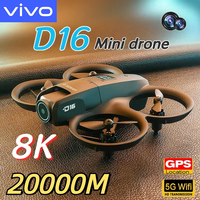 VIVO D16 Mini Drone 8K 5G GPS HD Dual Camera Aerial Aircraft Obstacle Avoidance UAV Fixed Remote Control Airplane Gift Toys