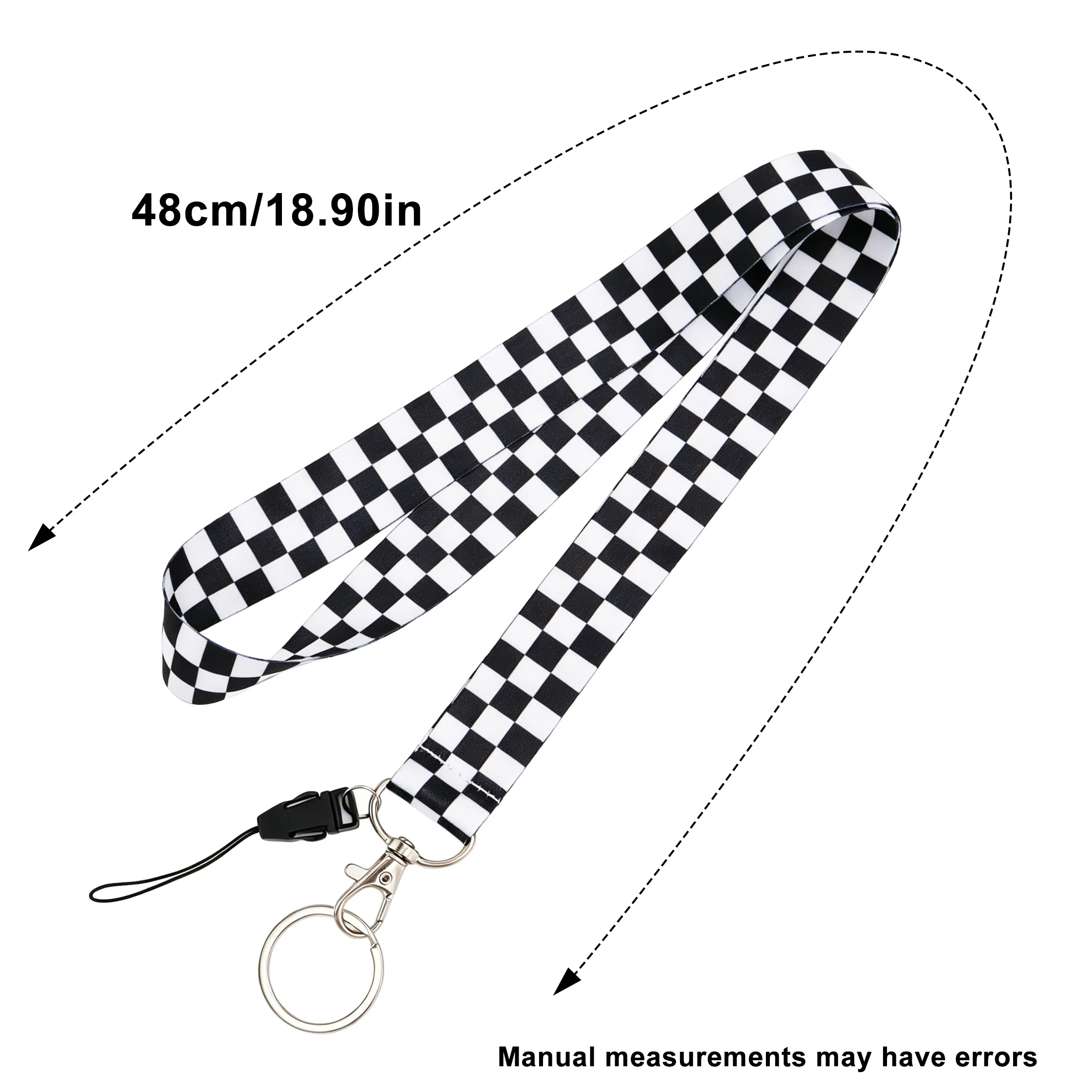 1Pc Cute Colorful Vintage Plaid  Neck Teacher Lanyard for ID Badge Holder, Artistic Neck Strap, Lanyard for Keys, Work ID