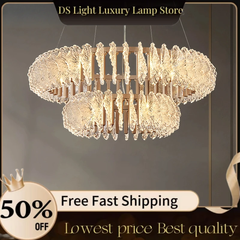 

Gold Modern Acrylic Chandeliers for Living Room Bedroom Hanging Pendant Light Creative Ceiling Chandelier Dining Room