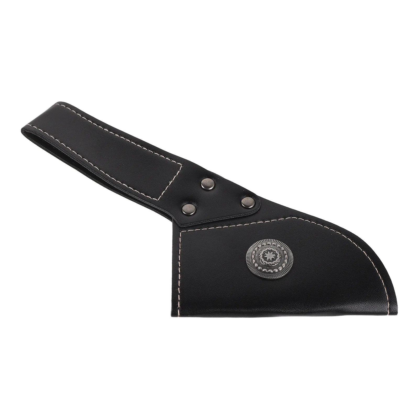 Camping Axe Blade Guard Sheath PU Hatchet Edge Protector Snap Closure Outdoor Axe Sheaths Bushcraft Forestry Tool - view 3