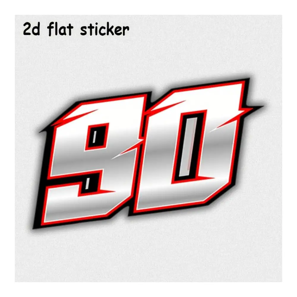 Dynamic Bold Number Design Waterproof Decal For Laptops, Cars, Motorcycles, Water Bottles & Smooth Surfaces