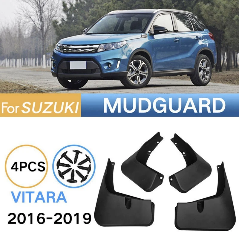 4PCS Car Mudguard Mud Flaps Splash Mud Guard Fender For Suzuki Vitara 2016-2019 Car Accessories