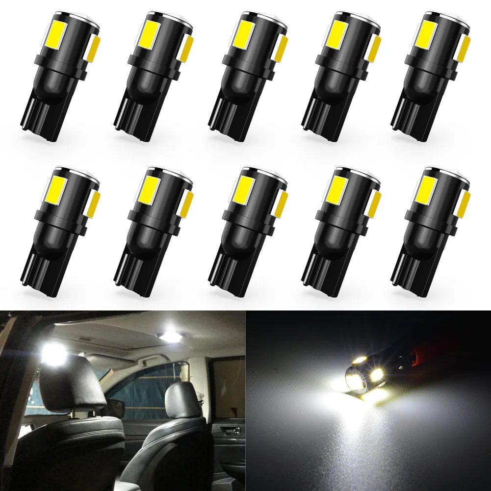 10x Canbus T10 W5W Led Car Bulbs Reading Dome Lights For Lexus is250 nx rx330 ct200h gx470 rx300 rx350 gs300 is300h is350 is200