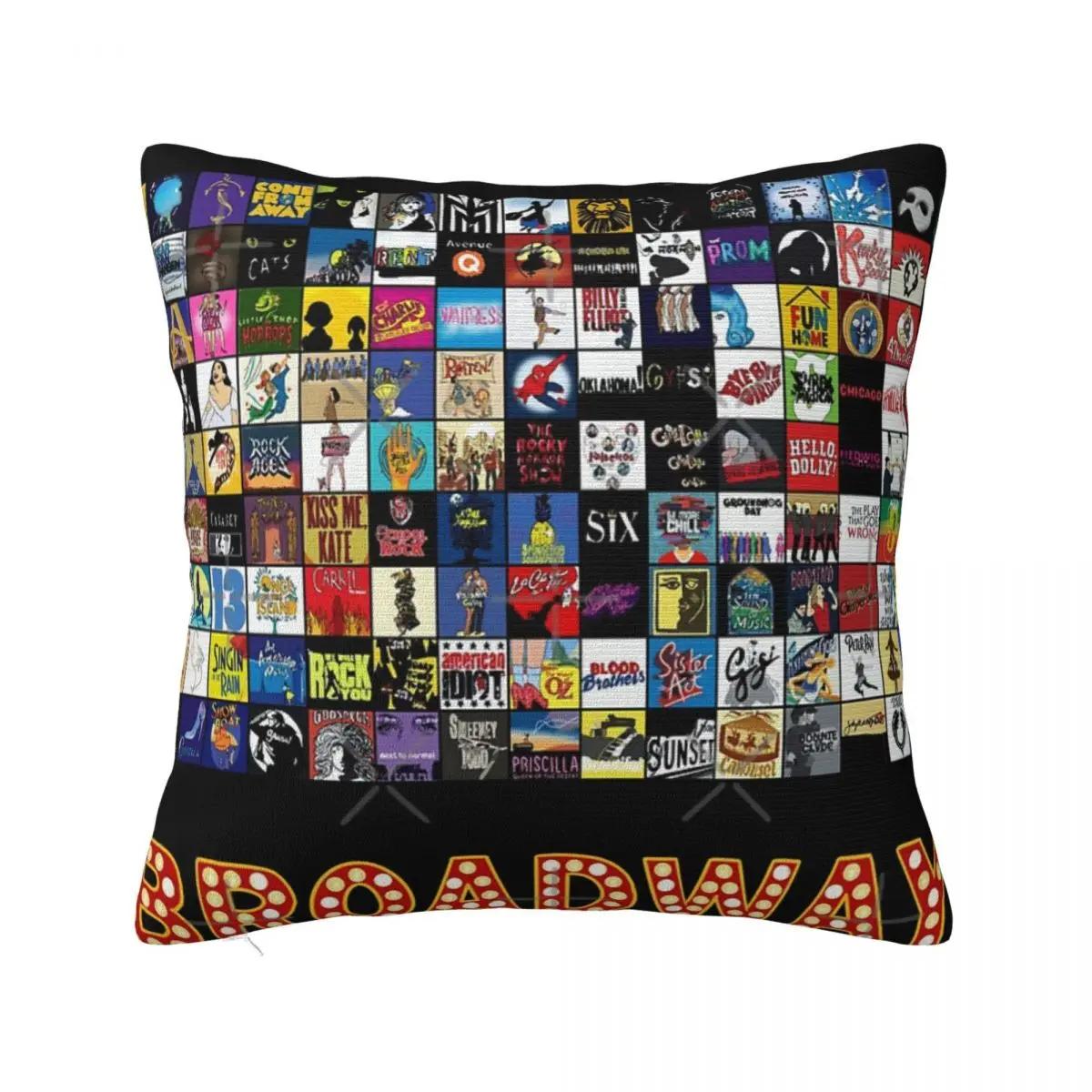 

Broadway Musical Theatre Logos - Hand Home Decor Decorative Pillow Decorative Cushions Pillow Case Pillow Cover