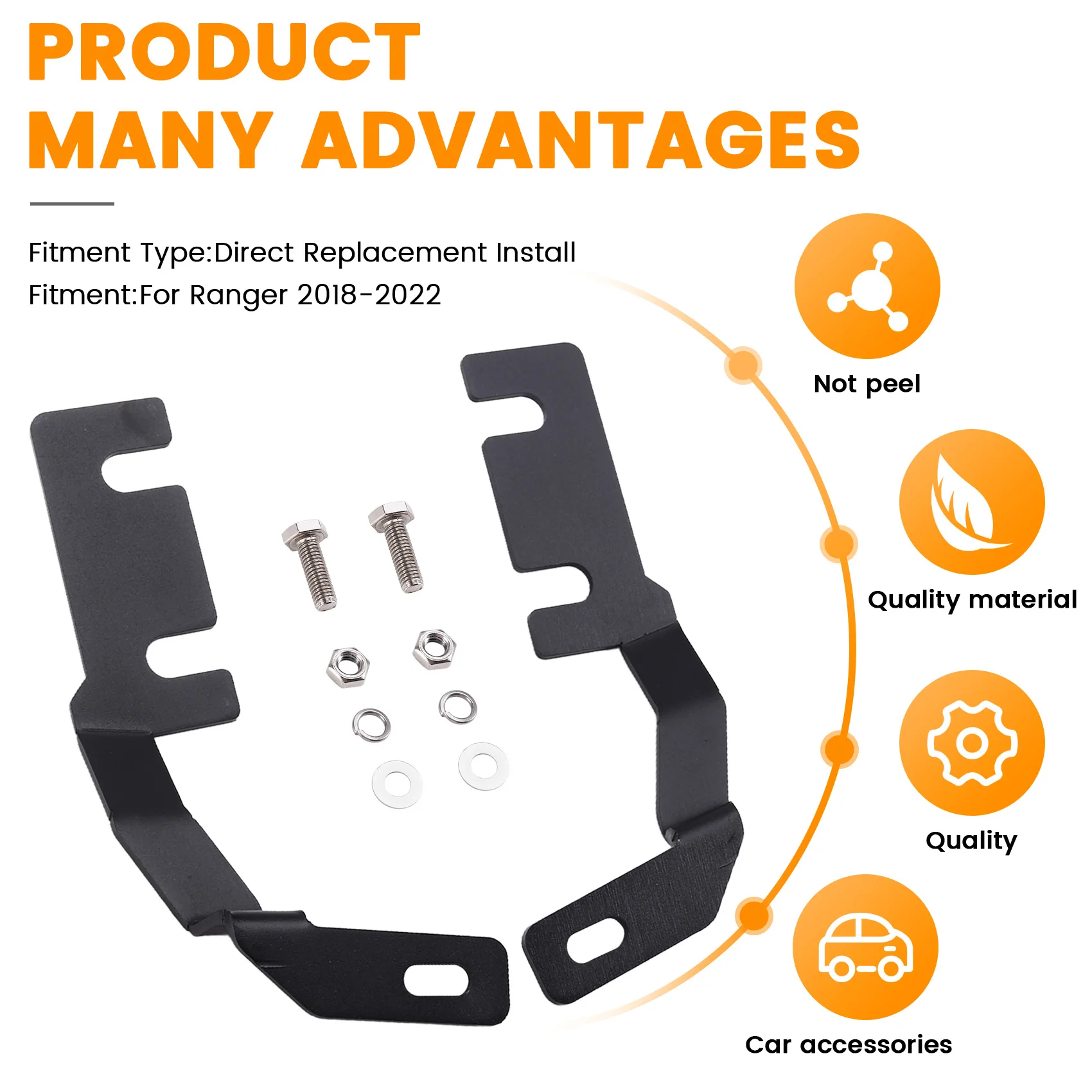 

Powerful A-Pillar Light Mounting Bracket For Ford Ranger 2018-2022 Car Hood Spotlight Installation Kit