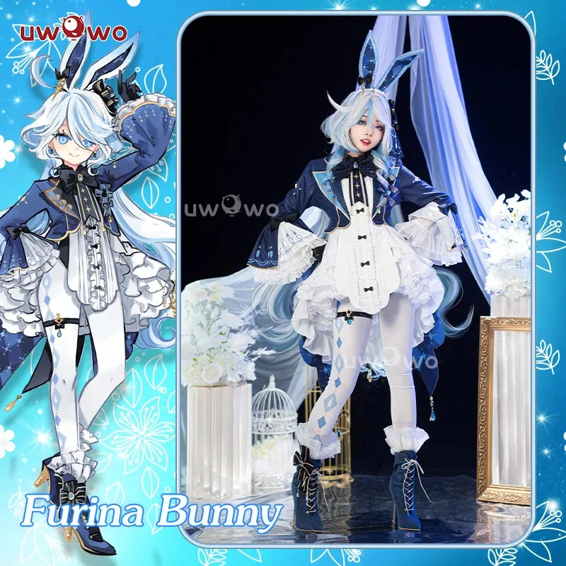 UWOWO эксклюзивный Furina косплей Genshin Impact Fanart Furina милый костюм кролика косплей костюм
