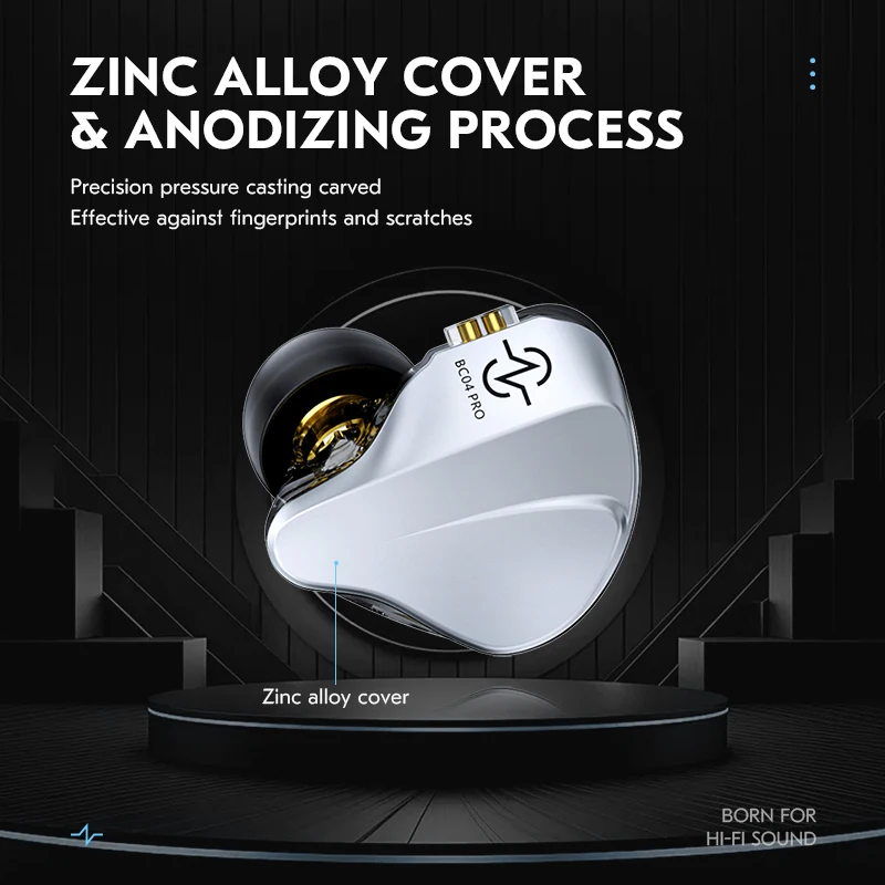 CCZ デュエット BC04 プロ新しい 10 ミリメートル大型サウンドキャビティデュアル磁気ダイナミックコイル DD と BA ハイブリッド高ダイナミック HIFI イヤホン音楽用