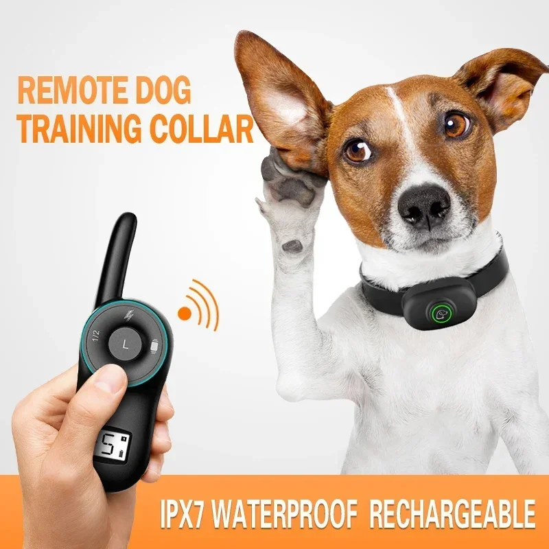 Anti Bark Shock Vibration Beep Remote Control Collar, Electric Dog Training Collar, Pet Bark Stop Waterproof USB Rechargeable