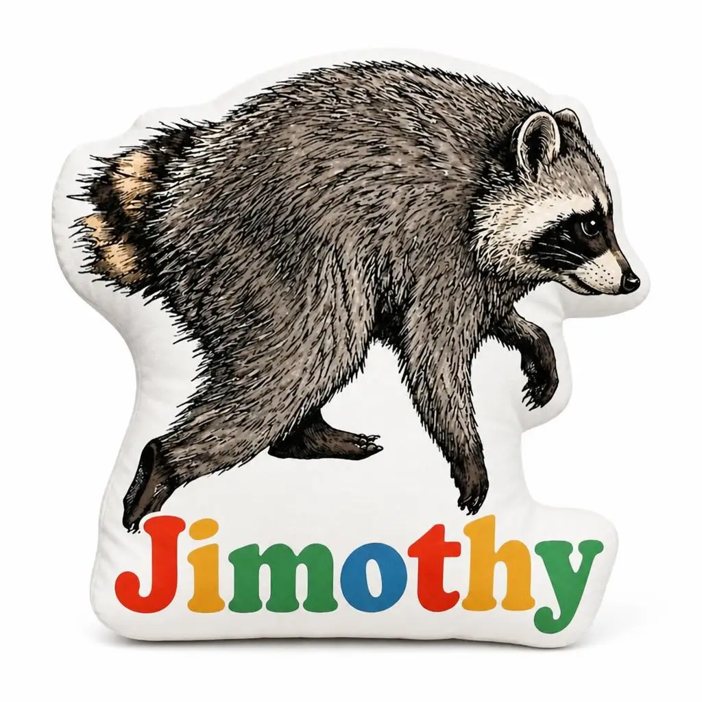 Jimothy Viral Raccoon Plush Pillow Cushion Irregular Stuffed Throw Pillow Home Decor Gift Sofa Bed Couch