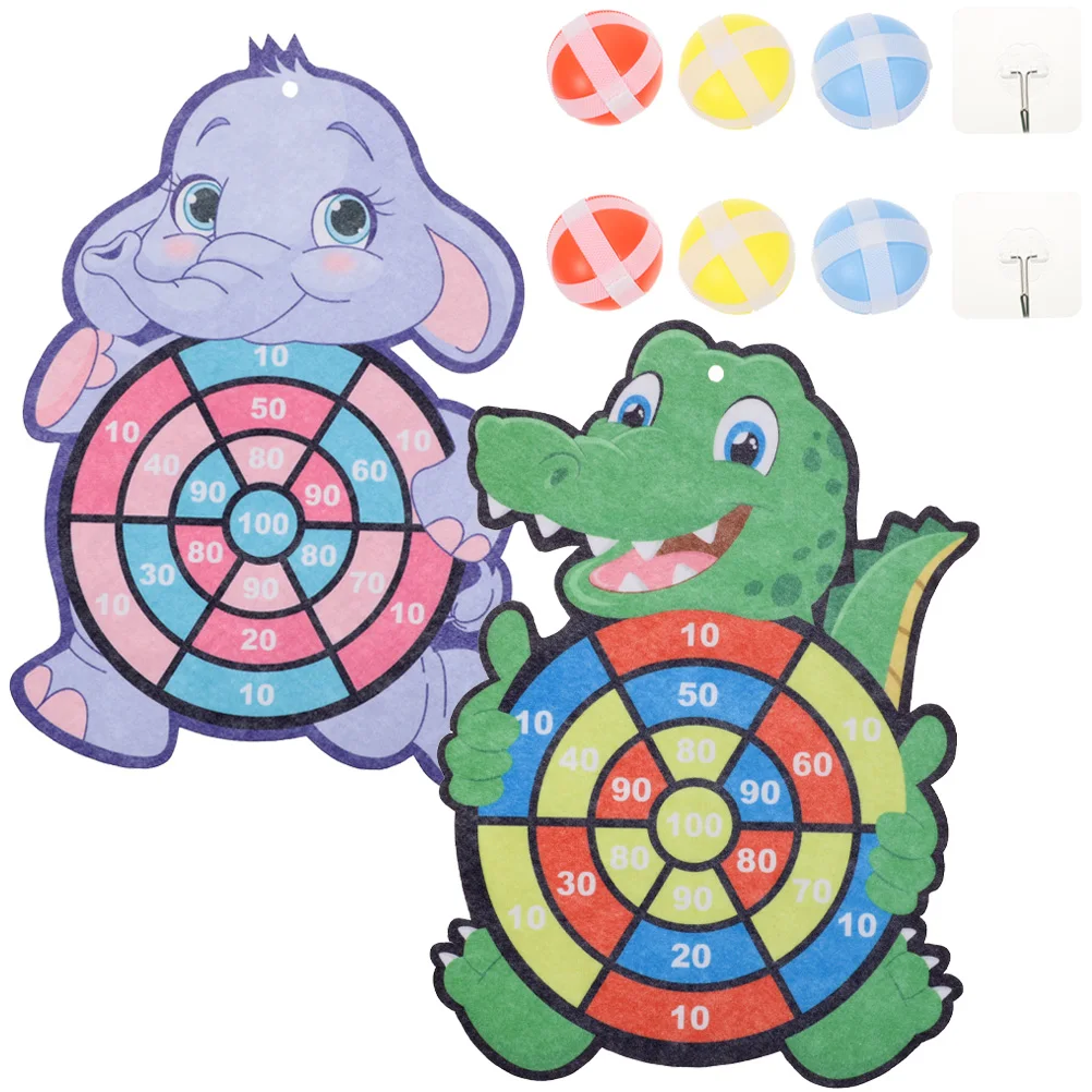 

2 Sets Various Sticky Ball Dart Board Child Plastic Kids Indoor Sports Toys